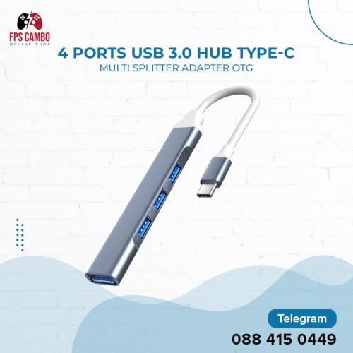 USB Hub, Type-C Hub, USB C to USB 3.0, 4 Ports USB Hub, USB Splitter, OTG Adapter, Type C Splitter.