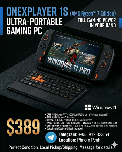 Used OneXPlayer 1S: AMD Ryzen 7 5700U Handheld Gaming & PC