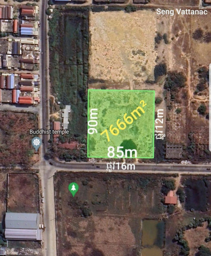 ដីលក់/Land for Sale ទីតាំង: សង្កាត់ក្រាំងធ្នង់ ខណ្ឌសែនសុខ  Sangkat Krang Thnong, Khan Sen Sok,