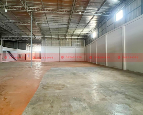 1200 Sqm Warehouse For Lease On A Concrete Road In Krang Thnong Area