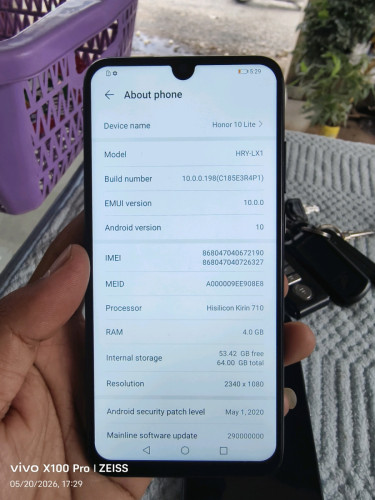 Honor 10 Lite Ram4 64GB សាណុំហ្សុីន