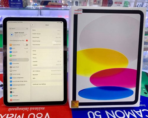 iPad A16 (11) 256G 99.99% សាក0ដង សំណុំសុីន