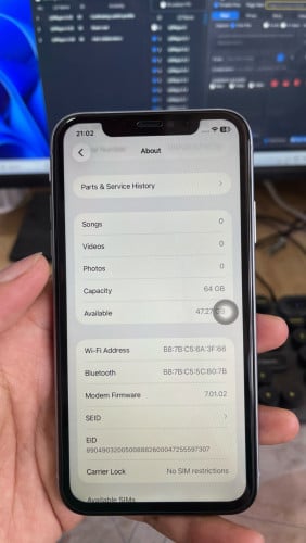 iPhone 11 64G អេក្រង់ Gx ថ្ម100%