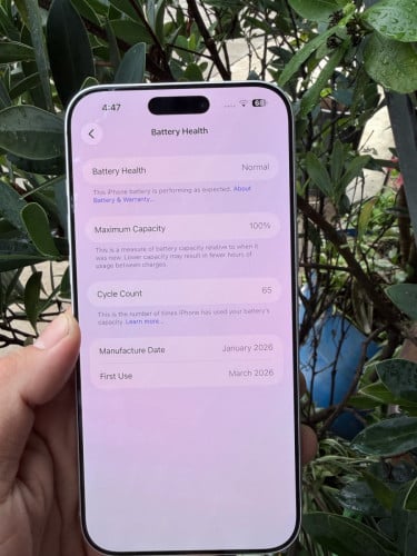 iPhone 17 pm ស្អាតដូចថ្មី 256G ZA ថ្ម100% សាកថ្មបាន65ដងមានប្រអប់ខ្សែហ្សុីន