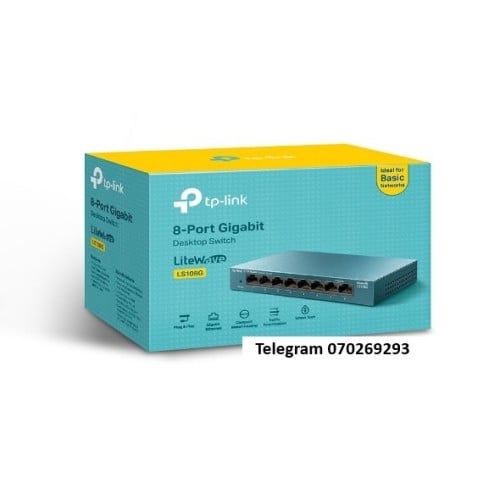 TP-Link LS108G 8-Port 10/100/1000Mbps Desktop Network Switch