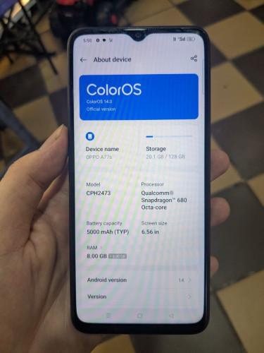 Oppo A77s Ram8+8/128