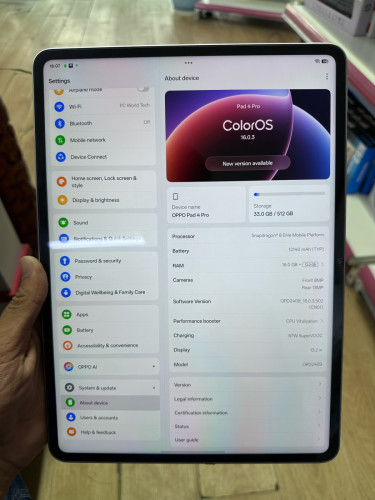 Oppo Pad4pro (WiFi only ) CH