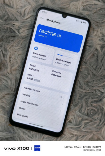 Realme Note 60 Global version សានហ្សុីន ស្អាត 99%