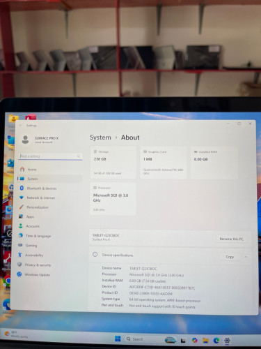Surface Pro X 4G LTE