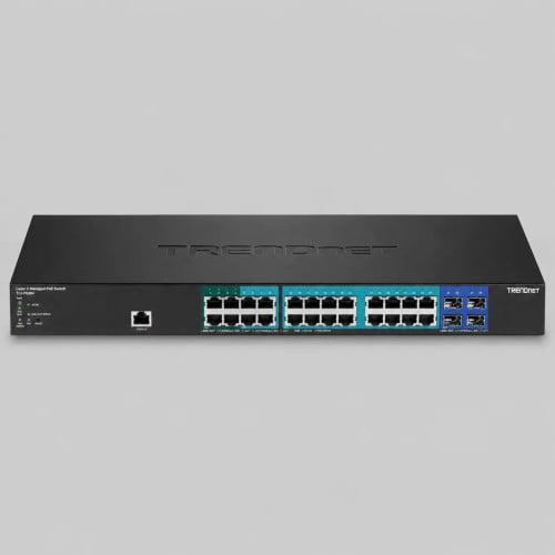 TRENDnet 28-Port Gigabit PoE+ Managed Layer 2 Switch with 4 SFP slots, TL2-PG284 (EU)