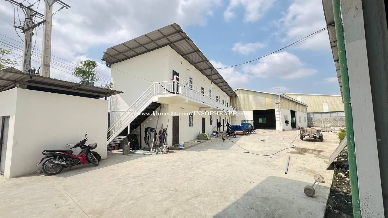 ឃ្លាំងសំរាប់ជួល នៅក្បែផ្លូវជាតិលេខ4 ទីតាំងងាយស្រួលរើសកម្មករ/Warehouse for rent