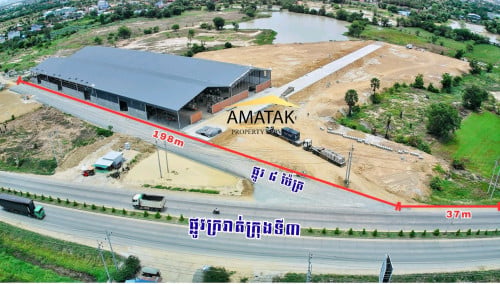 ដី&ឃ្លាំងកែងលក់នៅជាប់ក្រវាត់ក្រុងទី៣