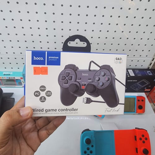 ដៃហ្គេមខ្សែ Hoco GA3 Fast Link PC Wired Game Controller សម្រាប់លេងហ្គេមជាមួយកុំព្យូទ័រ