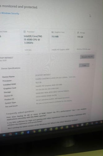 លក់ Pc Dell I5 ti4 Ram 8 128 GB Monitor 24ing