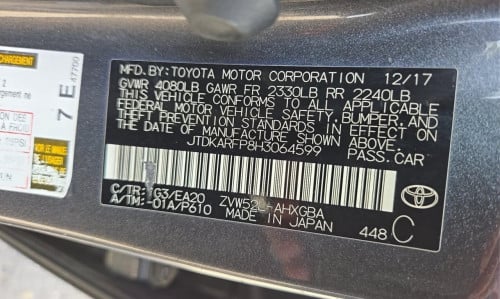 2017 Toyota Prius Prime Premiun ឡានកាលី