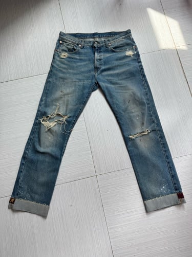 Gucci L’Aveugle Par Amour Distressed Jeans