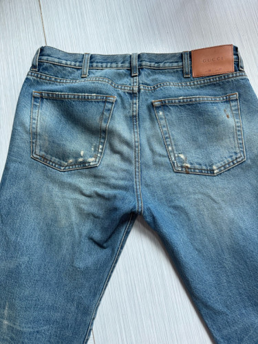 Gucci L’Aveugle Par Amour Distressed Jeans