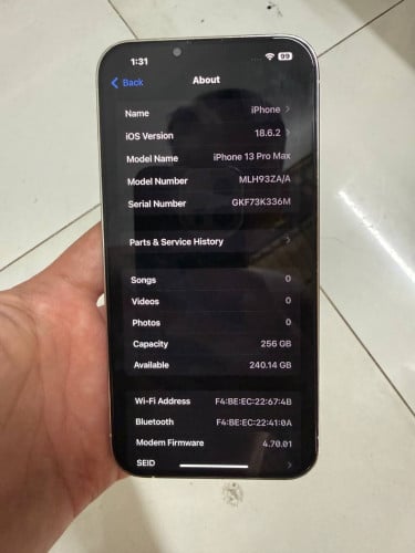 iPhone 13 Pro Max ZA 256g Sim2
