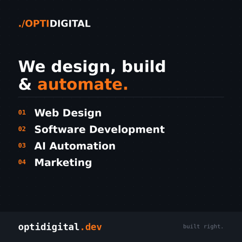 OptiDigital — Web Design, Software & AI Automation