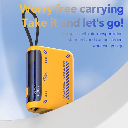 POWER BANK ម៉ូដែល J30 កម្លាំងថ្ម 10000mAh