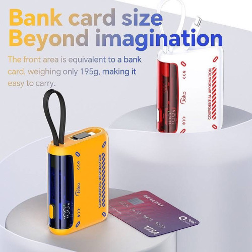 POWER BANK ម៉ូដែល J30 កម្លាំងថ្ម 10000mAh
