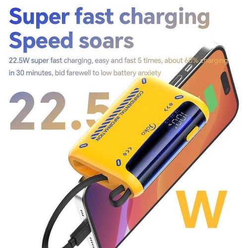 POWER BANK ម៉ូដែល J30 កម្លាំងថ្ម 10000mAh