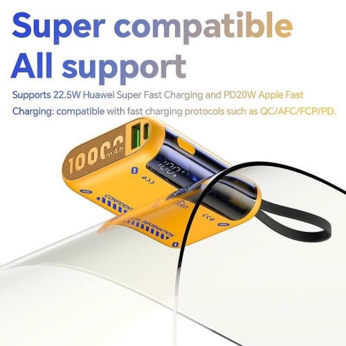 POWER BANK ម៉ូដែល J30 កម្លាំងថ្ម 10000mAh
