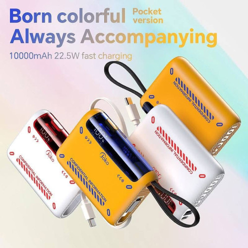 POWER BANK ម៉ូដែល J30 កម្លាំងថ្ម 10000mAh