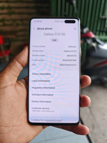Samsung S10 5G 8g/256g_Korea(វៃដូរបាន)👉$145