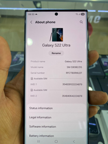 Samsung S22 Ultra (256GB/12GB)99%