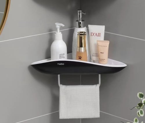 Wall-mounted corner shelf bathroom