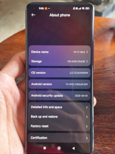 Xiaomi Mi 11 Ultra 95%
