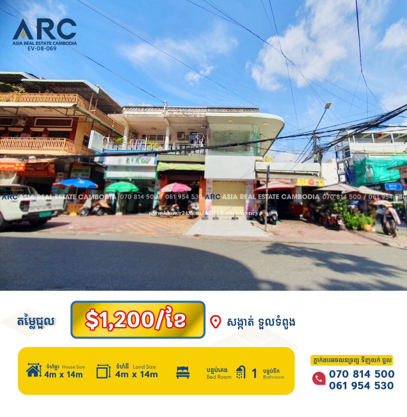 ហាងសម្រាប់ជួល ស្ថិតនៅទួលទំពូង