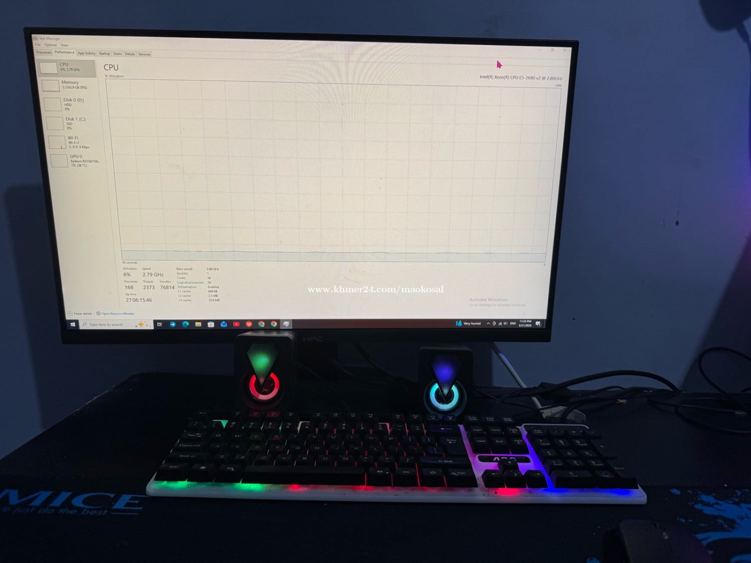 ๐ป Workstation/Gaming PC Xeon E5-2680 v2 | RAM 64GB | Monitor HPC 27โ | RX550