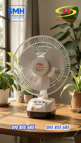 កង្ហារសាកភ្លើង Honjianda HJD-FL301 Rechargeable Fan _ 12"