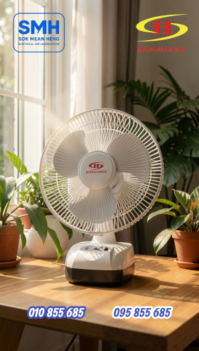 កង្ហារសាកភ្លើង Honjianda HJD-FL301 Rechargeable Fan _ 12"