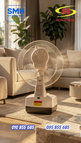 កង្ហារសាកភ្លើង Honjianda HJD-FL301 Rechargeable Fan _ 12"