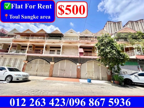 ✅Flat For Rent in near Samhan Market Toul Sangke near TK