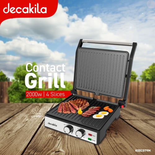 2000W Electric Grill High power, fast heating. / ម៉ាស៊ីនអាំង 2000W កម្ដៅចេញស្មើ អាំងបានលឿន