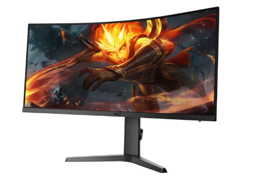 Gaming Monitor 34 inch  WQHD 3440 x 1440 165Hz 1ms 90%DCI-P3 មួយទឹកនៅស្អាត អេក្រង់កោង