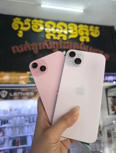 iPhone 15 Za sim2 128G ពណ៍ឈូក សាកថ្ម36ដង ថ្ម100%ស្អាត99% ស្អាតដូចថ្មី