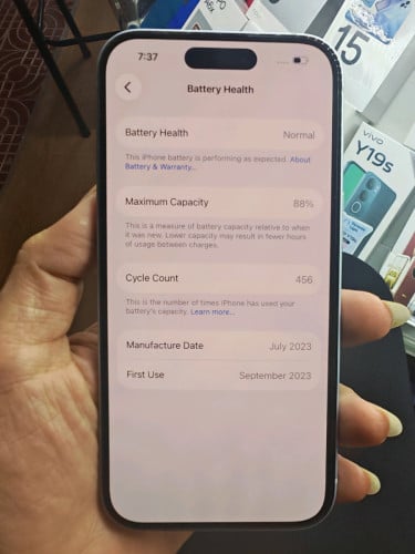 iPhone 15 Zp sim1+Esim 128Gថ្ម88%ស្អាត99%