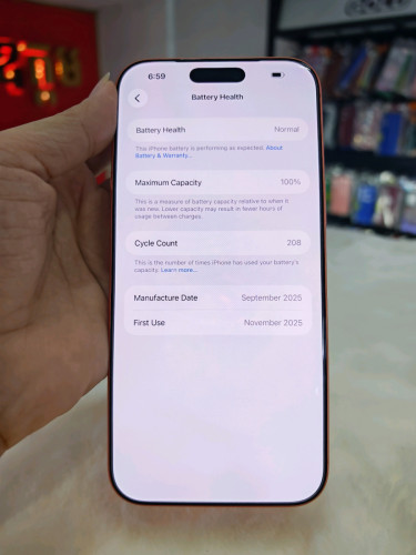 iPhone 17pro max 256G LLA Esim ថ្ម100% ស្អាតដូចថ្មី 99%