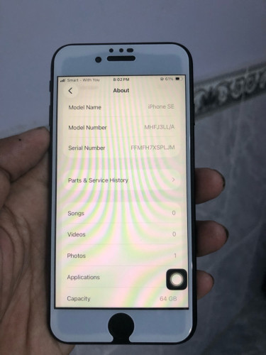 Iphone SE2 Lla 64G សុំនុំសុីន មានស្កេន ថ្ម77%