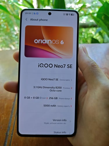(លក់ហើយ)Iqoo Neo7se Ram 8+8g Memory 256 85$