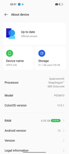 Oppo A36