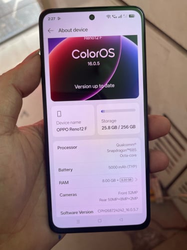 Oppo Reno 12F របស់ក្រុមហ៍ុនស្អាត 98%