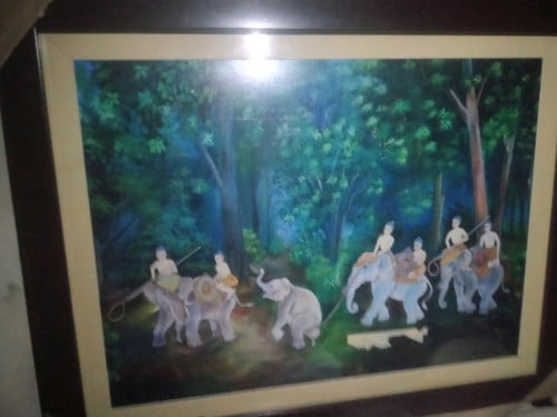 រូបដោយដៃ ព្រានទាក់ដំរីសមយ័ដើម.