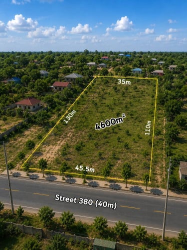 ដីសម្រាប់លក់ ជាប់ផ្លូវ380 ល្វាឯម