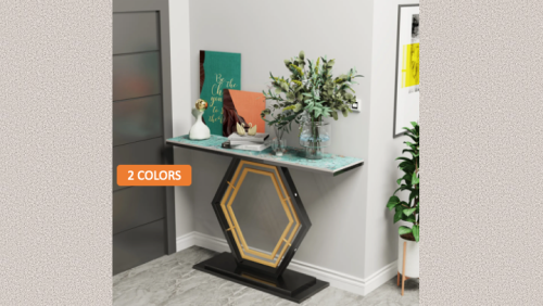 "PARIS DESIGN STUDIO" 120CM Long Console Table Sintered Stone